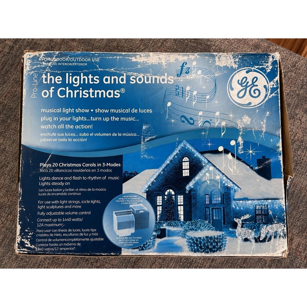 Christmas Decor Lights And Sounds Of Christmas GE Pro-Line 20 Songs 3 Modes